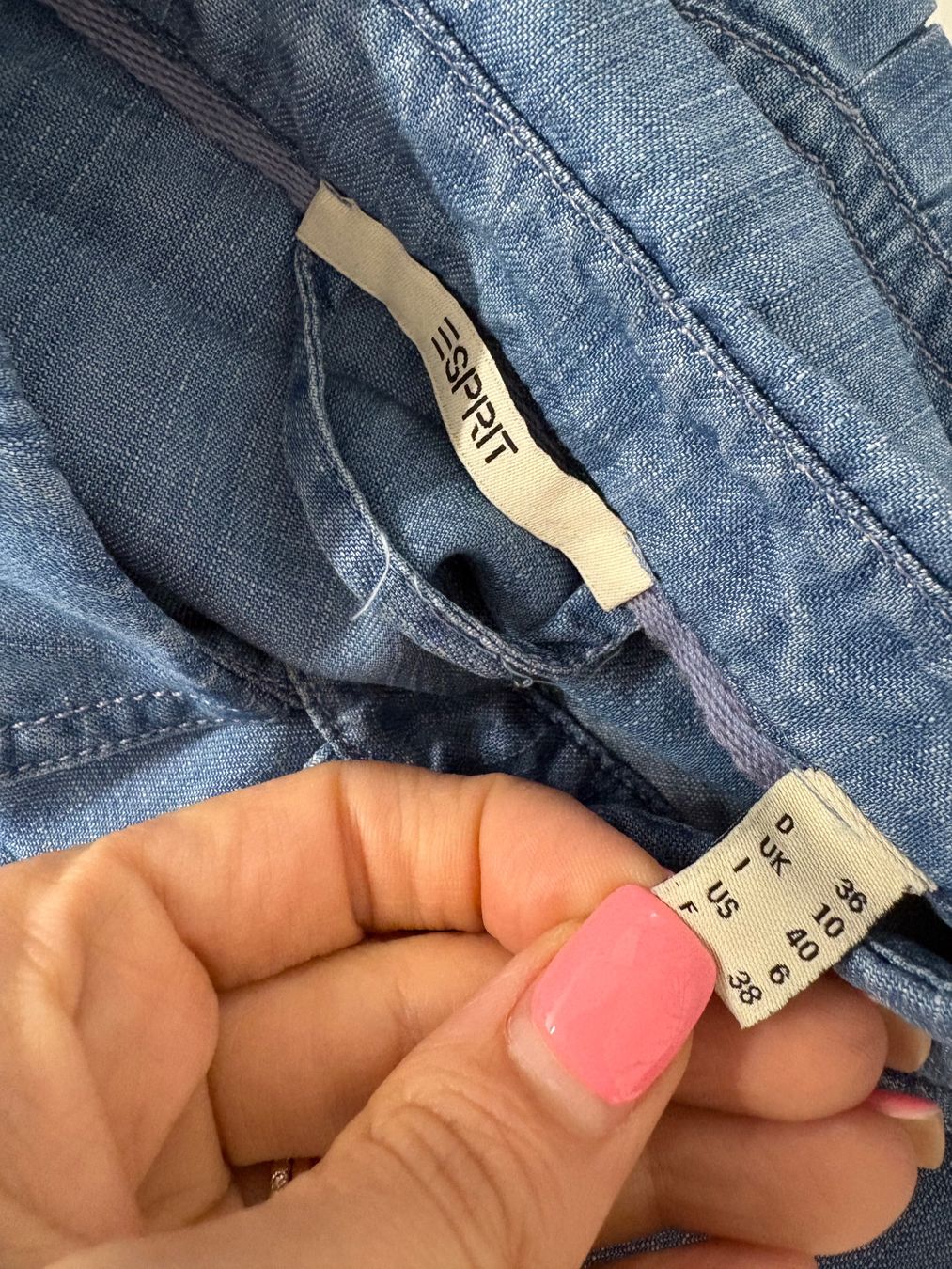 Esprit Vestiti: Esprit Blusenkleid Denim Kleid Gr. 36 Bindegürtel Lyocell – Nuovo (secondo la descrizione) da Regensdorf venduto da secondchancefashion 3