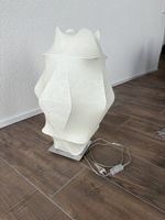 Stehlampe weiss 3-stufig geometrisch Stoff Lampe Design