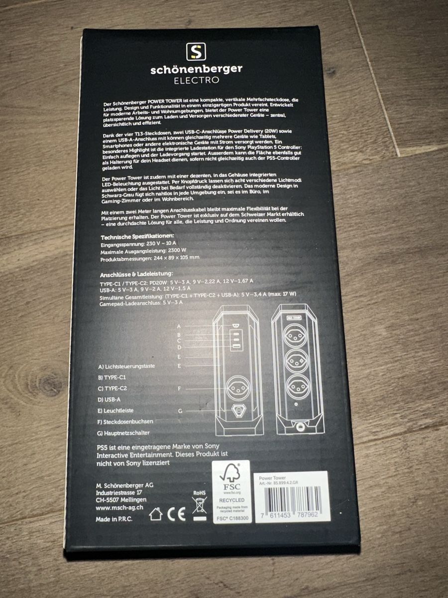 Hub & Switch: Power Tower Schönenberger Electro – Nuovo e nell'imballaggio originale da Altendorf venduto da Quietwater 2