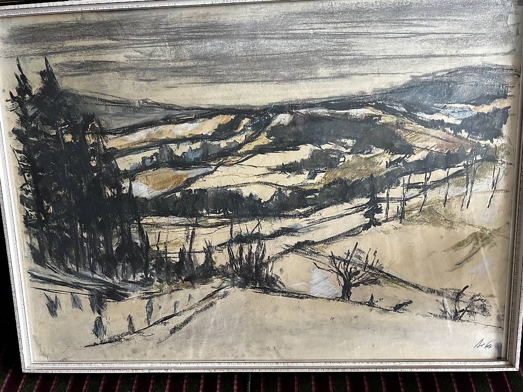 Dipinti: Modernes Bild auf Papier Hinter Glass  – Usato da Steinmaur venduto da Mandy.Steinbruch1953