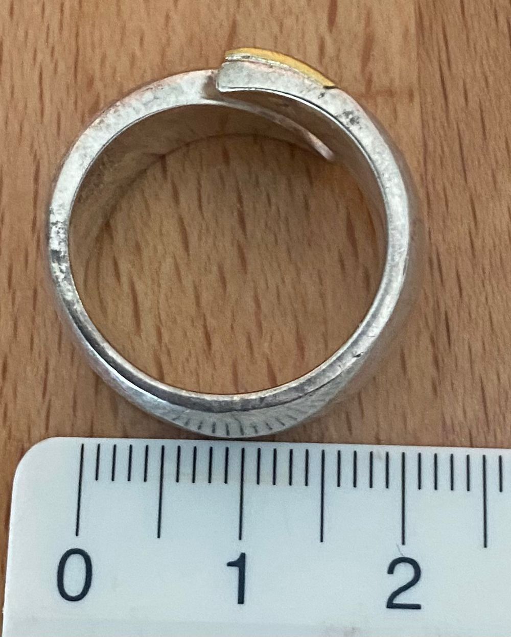Anelli: Schmuck - Fingerring - Silber mit vergoldetem Teil – Usato da Winterthur venduto da Secondhand-Family 5