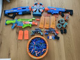 Grosses Nerf und X-Shot Blaster Set für Action im Garten