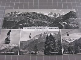 AK Champery Planachaux mit Bahn