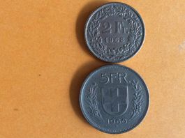 5 + 2 francs  1968