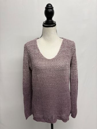 S. Oliver leichter Strickpullover lila Glitzer 38