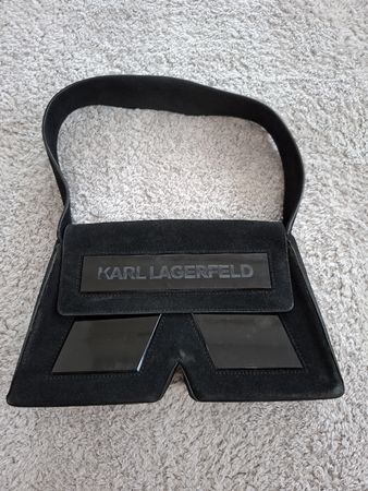 Sac Karl Lagerfeld noir daim femme 