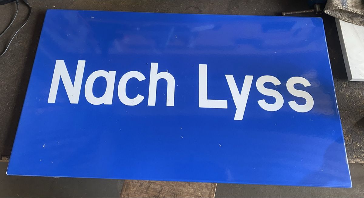 SBB/CFF/FFS Insegne: Schild Emaille SBB – Usato da Aeschlen venduto da rudemood