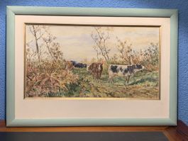 Aquarelle représentant un bocage