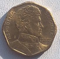 REPUBLICA DE CHILE - 5 PESOS 1992 - ACHTECKIG - VORZUEGLICH