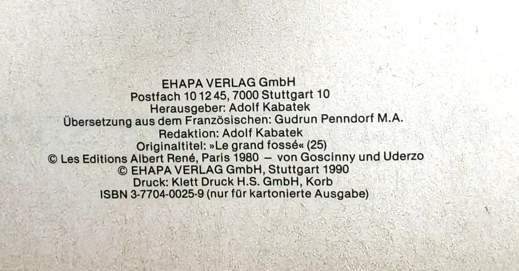 Comics: Asterix der grosse Graben Band XXV – Gebraucht aus Langenthal von Sammlungs_aus 2