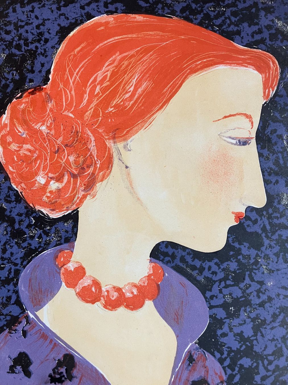 Grafica & Litografie: Frau im Profil, signiert – Usato da Männedorf venduto da Amleto3 3