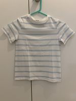 T-Shirt Gr. 116, weiss/blau gestreift