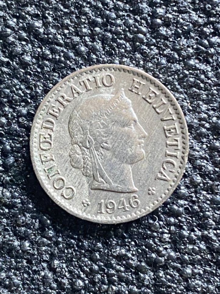 Alle Münzen: 5 Rappen 1955 – Gebraucht aus Hünenberg von Ecila