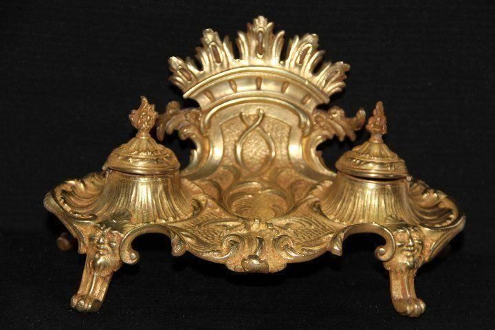 Cassapanche: Ancien encrier en bronze . – Usato da Praz (Vully) venduto da pikuluka1 2