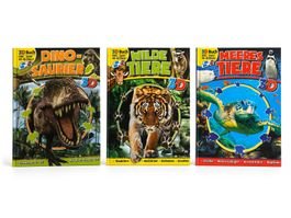 3D-Erlebnisbücher: Dinosaurier, Wilde Tiere & Meerestiere