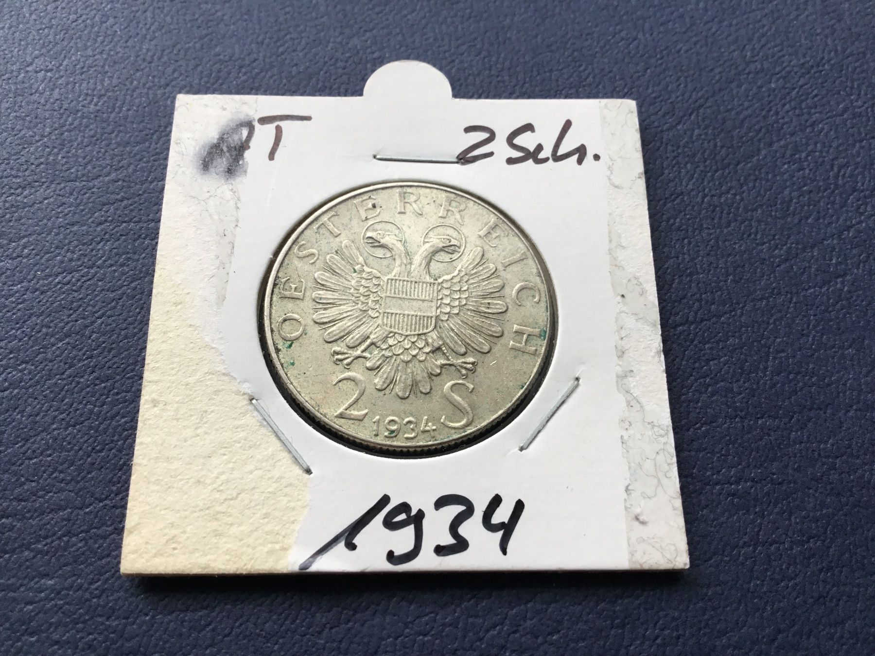 Alle Münzen: 2 Schilling Silbermünze DOLLFUSS 1934 – Gebraucht aus St. Margrethen SG von alfapeugeot10 2