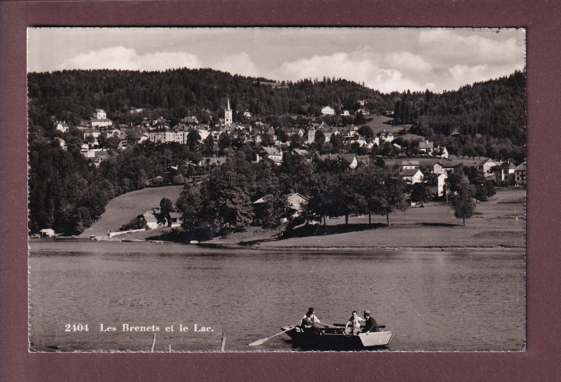 Ansichtskarten: LES BRENETS depuis le lac - Barque – Gebraucht aus Pully von nicecards