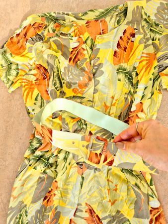OVERALL JUMPSUIT HOSE BLUSE XS 34 S VINTAGE EINZELSTÜCK