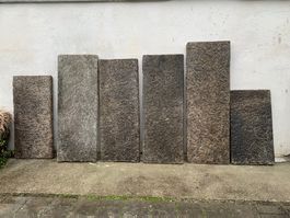 6 Stück Granit Platten Mauerabdeckplatten Natursteinplatten