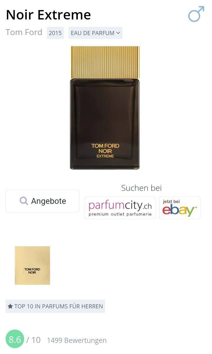 Tom Ford Profumi & Eau de Toilette: 2 ml TOM FORD NOIR EXTREME ABFÜLLUNG – Nuovo (secondo la descrizione) da St. Gallen venduto da CaliSunshine 2