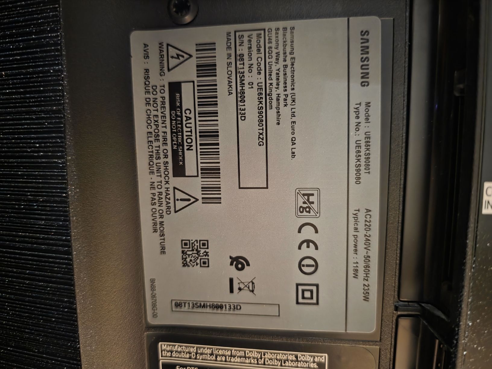 Samsung Televisori: Samsung Curve TV mit Bildschirmfehler – Difettoso da Morgarten venduto da Acc 2