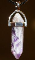 Halskette B-71 – Säule – Amethyst – ca. 3,3 cm