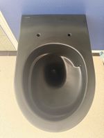Wandklosett Moderna S UP + Sitz Matt Schwarz