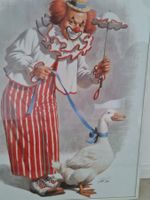BILD LUSTIGER CLOWN MIT GANS