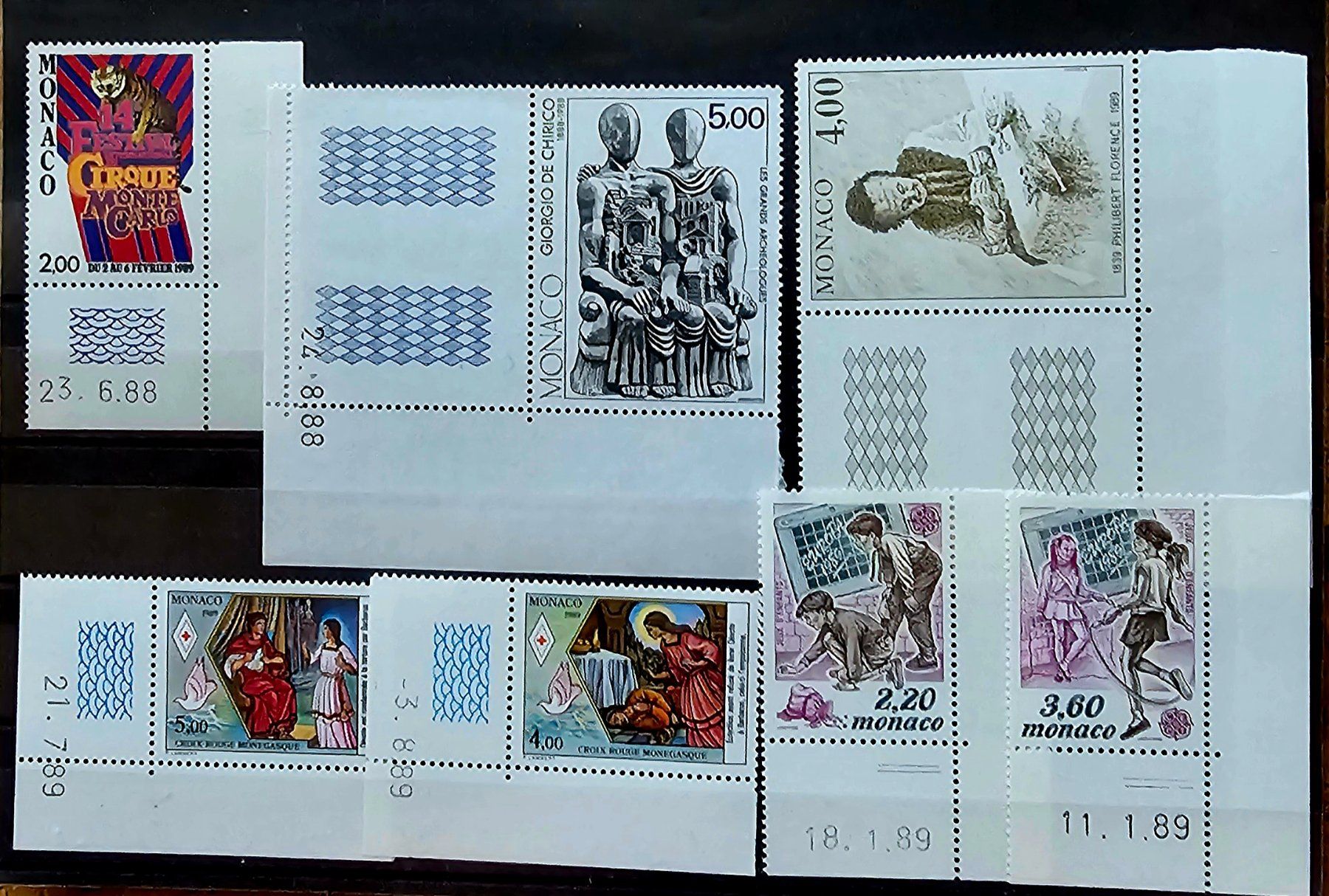 Tutti i francobolli: MONAC coins datés 1988-89 – Nuovo (secondo la descrizione) da Les Valettes venduto da Nuba1