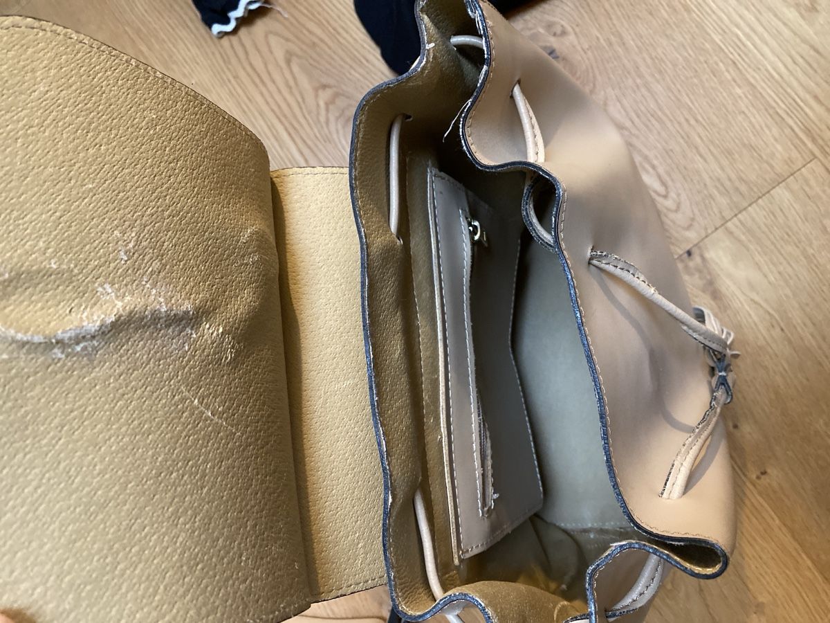 Zaini: Lederrucksack beige gebrauchter Zustand – Usato da Wetzikon ZH venduto da purple_44 5
