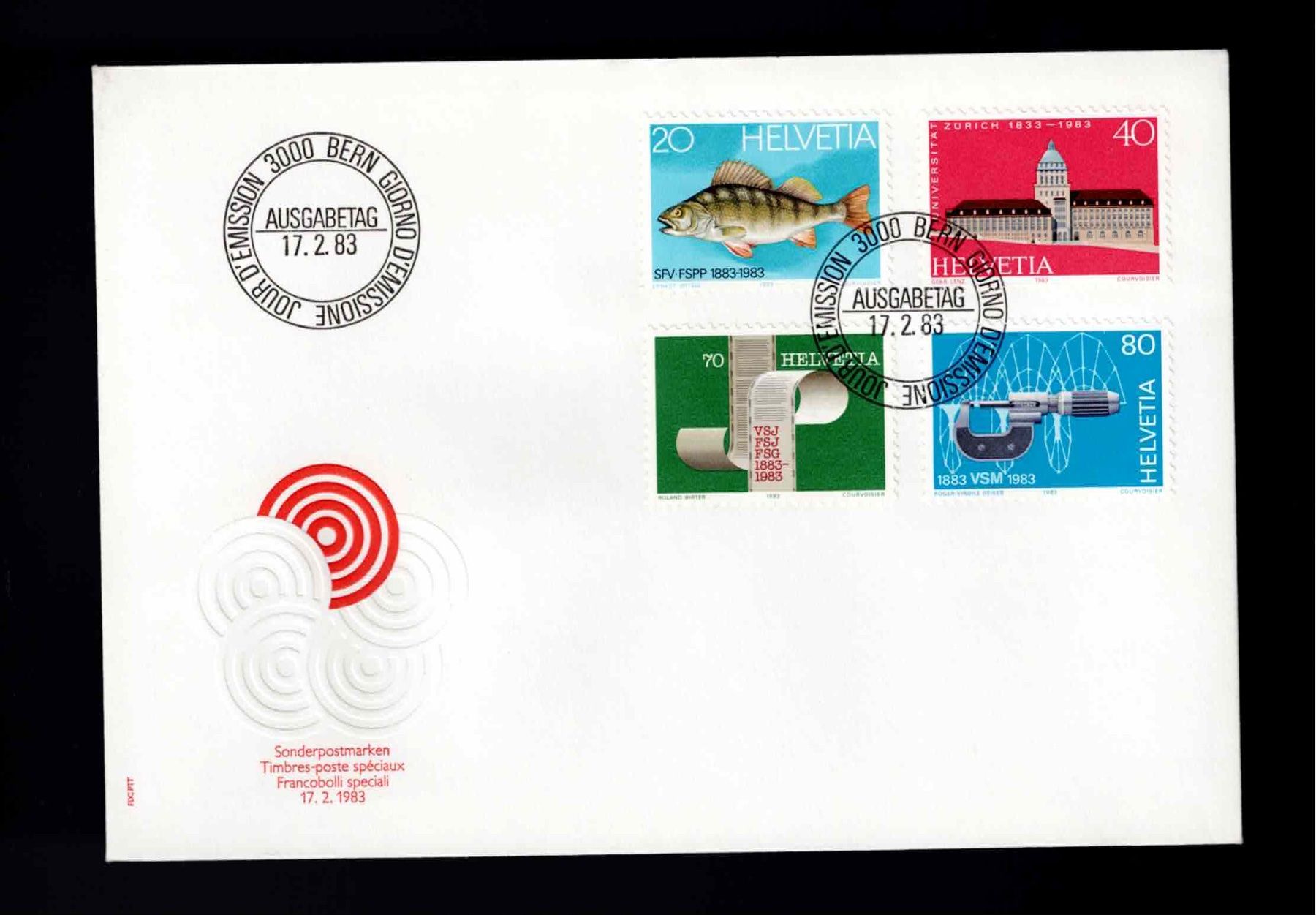 Tutti i francobolli: CH FDC Satz 1983 – Usato da Koblenz venduto da Markenhimmel