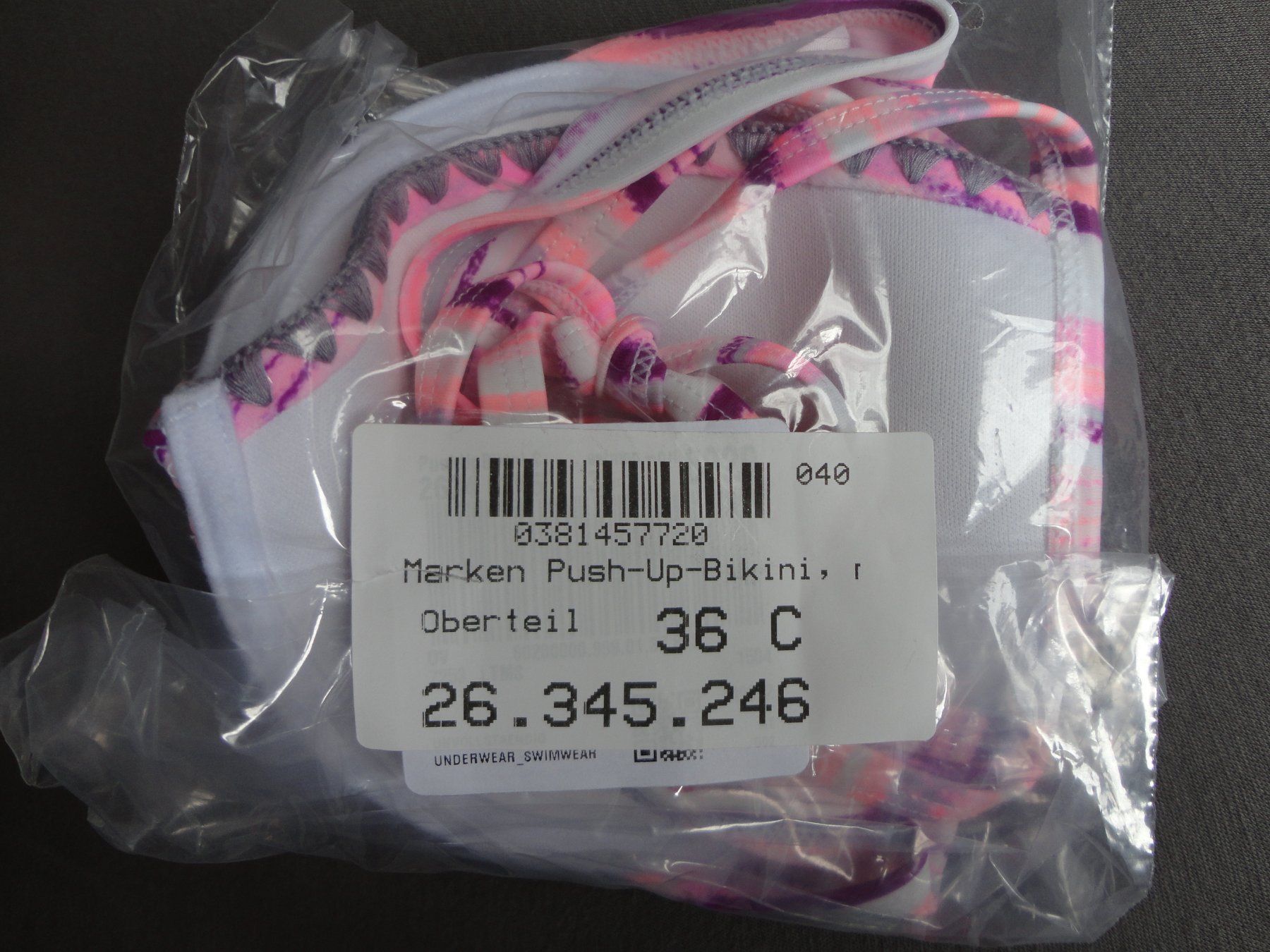 Badekleider & Bikinis: Venice Beach Push-Up-Bikini Top, Lachs Cup C 36 – Neu und originalverpackt aus Dottikon von Facehugger2012 3