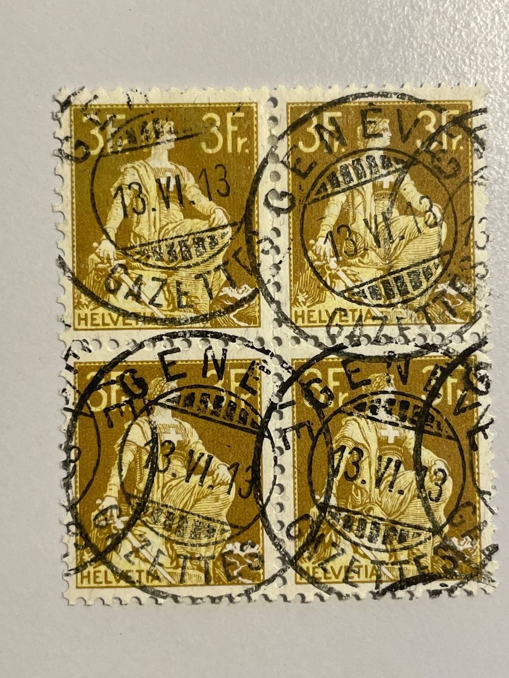 Tutti i francobolli: 1908, Faserpapier, ZNr. 116 – Usato da Küssnacht am Rigi venduto da POSTOMASTER