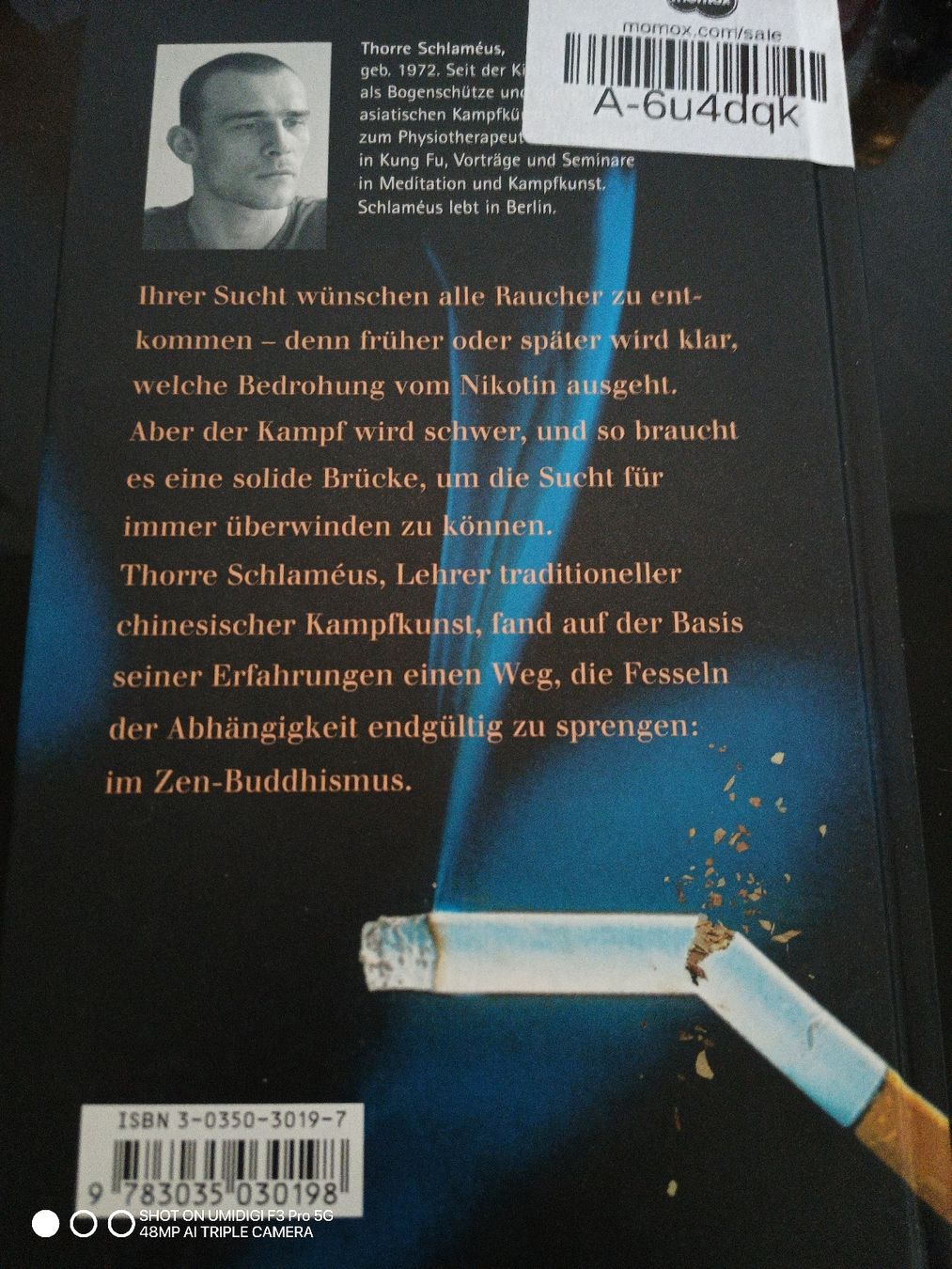 Bücher: Zen oder die Kunst, vom Rauchen zu lassen, Thorre Schlamäus – Gebraucht aus Aarwangen von to-hirschi 1