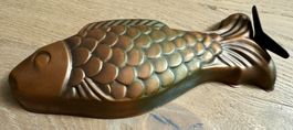 Alte Backform Kupfer 28 cm FISCH vintage Mandelfisch