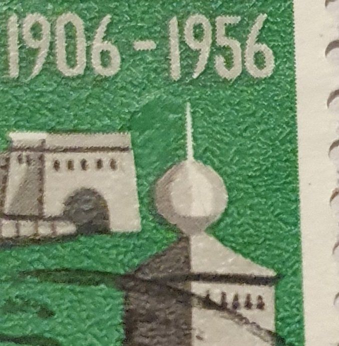 Tutti i francobolli: Simplontunnel Ret. Tunnel / Turmspitze Kat. 75.- – Usato da Balgach venduto da SIMEON27 1