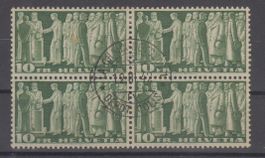 Timbres 218V bloc de 4 oblitéré (