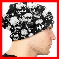 Totenkopf Beanie Skullie Hut Kappe Mütze Schädel Skelett