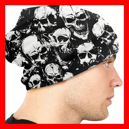 Totenkopf Beanie Skullie Hut Kappe Mütze Schädel Skelett
