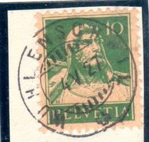 1927 TELLBRUSTBILD 10 RP VOLLSTEMPEL WOHLENSCHWIL - DA91