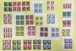 Pro Juventute postfr.  4-er Blocks ab 1955-1959, viele Tabs!