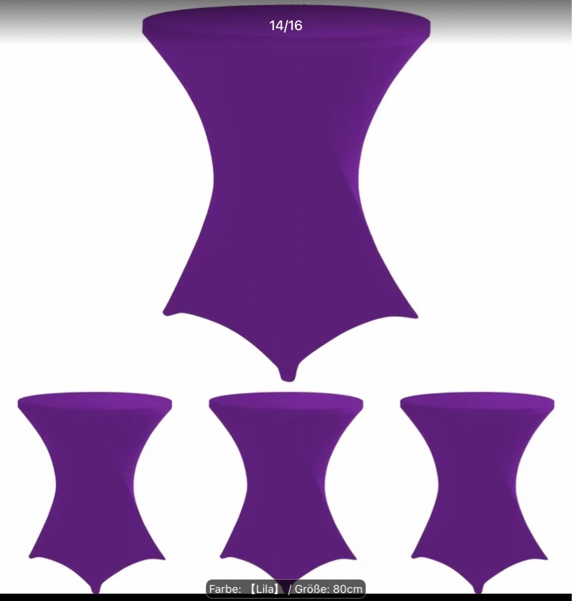 Tessuti: Stehtisch Husse Violett 60cm 4Stk. – Nuovo (secondo la descrizione) da Zug venduto da Supervamp