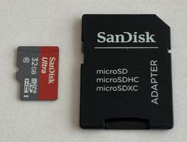 SanDisk Ultra microSDHC 32GB + SD‑Adapter