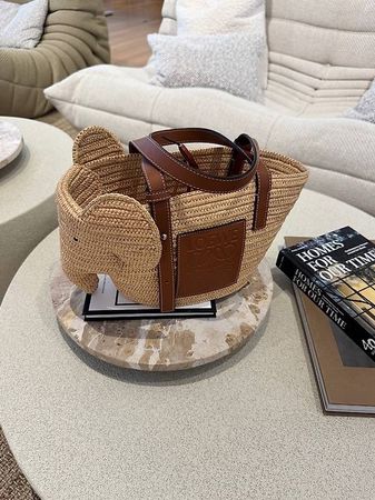 LOEWE RAFFIA TASCHE ELEPHANT