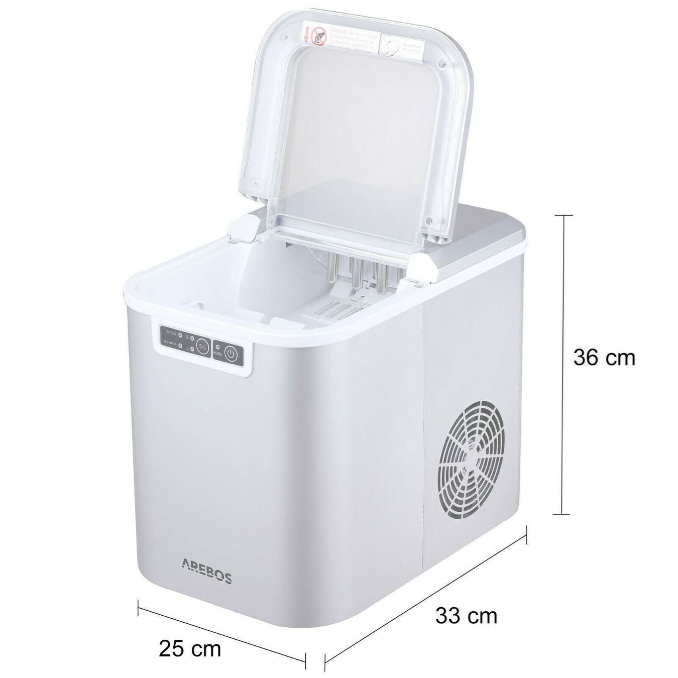 Elettrodomestici da cucina: Arebos Eiswürfelmaschine 2,2L Icemaker – Nuovo e nell'imballaggio originale da Bottighofen venduto da zaap 3