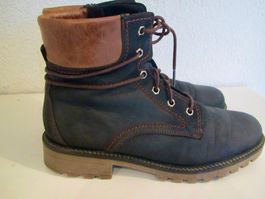 BOTTINES GABOR CUIR BLEU 40