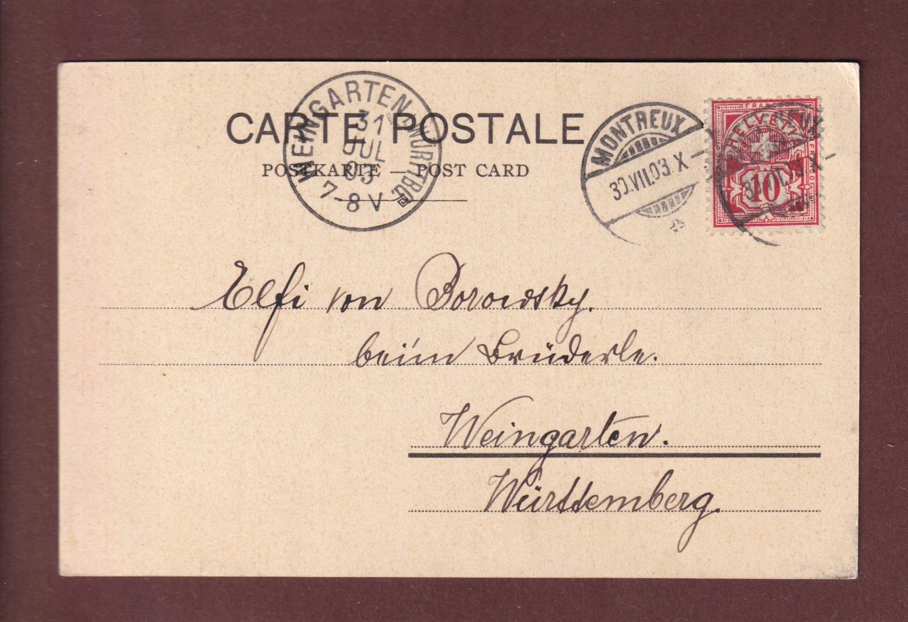 Cartoline postali: DENTS DU MIDI - 1903 CPN – Usato da Pully venduto da nicecards-shop 1