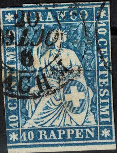 Alle Briefmarken: Strubel 23 gestempelt – Gebraucht aus Bern von bae_958f