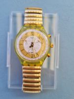 Swatch Chrono Golden Globe Uhr Gold mit Box/small medium