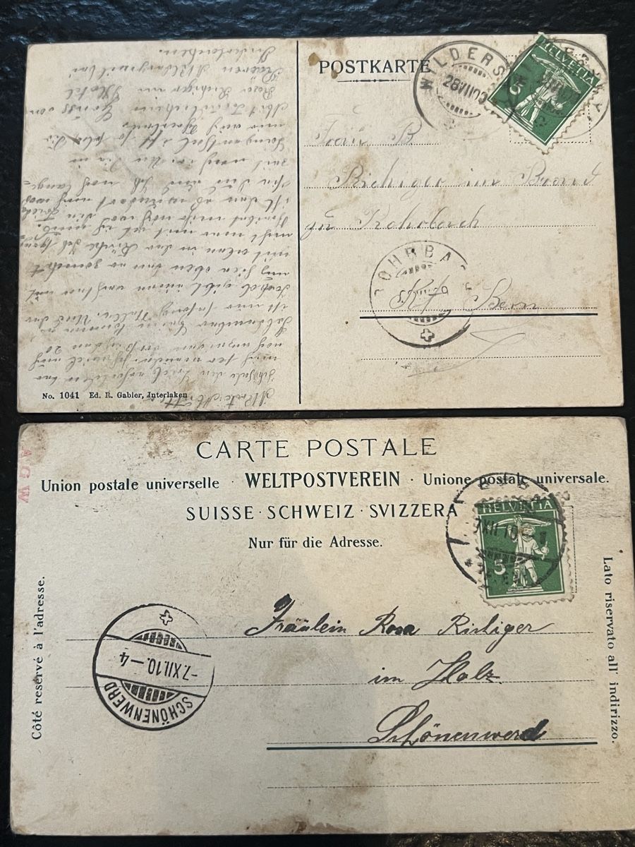 Ansichtskarten: 6 Ansichtskarten Schweiz interlaken/spiez/bern – Gebraucht aus Laufen von Belezza 8